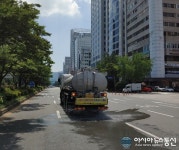성산구, 폭염 대응 중앙대로창원대로 등 주요도로 살수차 운행