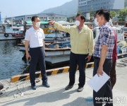최인주 진해구청장, 제8호 태풍 ‘바비’ 대비 주요 항포구 긴급점검