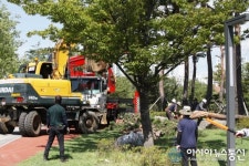 부산시설공단, 제9호 태풍 마이삭 부산 강타... 시설피해 최소화 힘써