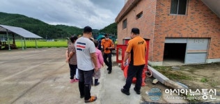 의령소방서, 비상소화장치 사용법 교육 실시