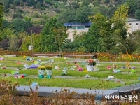 잘 정돈된 인천가족공원내 잔디장 모습