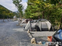 코로나19로 변화된 청도 캠핑장 풍경