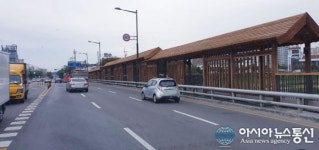 전주시 완산구 우림교 경관시설공사 1단계 완공