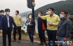 오성택 성산구청장, 웅남동 석교마을 진입도로 현장점검 나서