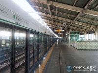 코로나19 시대, 한산한 2호선 뚝섬역