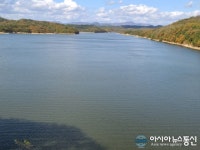 전망대서 본 안계댐