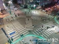 인천서부서, 횡단보도에 LED바닥형 보행신호등 설치