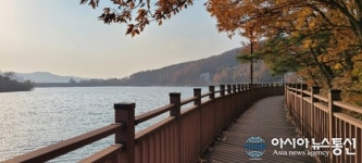 화창한 주말 아침 산책 오남저수지 둘레길…시원하고 공기도 맑아