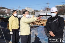 의창구청 신축현장 점검 나선 허성무 창원시장