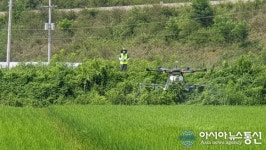 영덕군농업기술센터, 고품질 쌀 생산 위한 공동방제 약제 보급