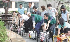 무거동 주민센터, 양수기 실제 가동 훈련