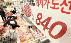돼지 값 폭락해도 식당 고기값은 요지부동