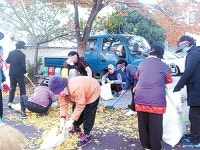 신정1동주민센터, 골목길 낙엽치우기·대청소