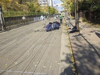 옥동 거마길 도로에 열선