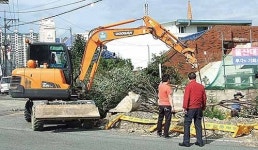 부영사랑으로 진입로 공사놓고 마찰