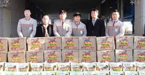 탑마트 구영·천상점, 사랑의 쌀 100포·라면 50박스