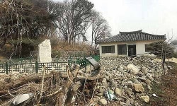 유형문화재 제2호 삼남면 울주 상천리 통도사 국장생석표 이정표·진입로 없이 폐허 속 방치
