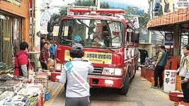 여천119안전센터, 야음시장 소방출동로 확보·홍보 캠페인
