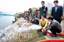 남구, 여름철 태풍 내습 피해 예방 양수기 가동훈련