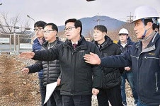 범서읍 천상중로 도로개설공사 현장 점검