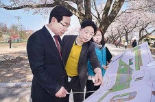 작천정 벚꽃길·다목적 광장 조성 현장 점검