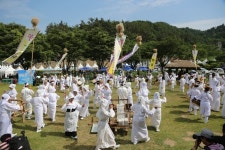 저산8읍 길쌈놀이 시연