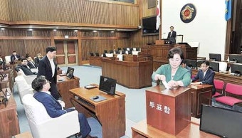 새누리 시당, 후반기 시의장 후보 선출 투표
