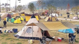 양산 황산공원 캠핑장 힐링 명소 각광