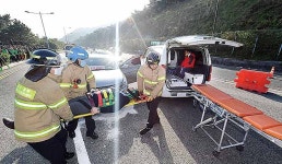 폭설 대비 미포산업로 교통소통 훈련