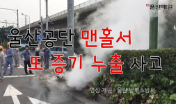 [영상뉴스] 울산공단 도로 맨홀서 또 증기 누출사고 발생