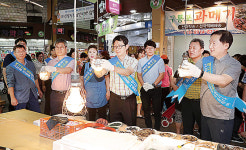 市-부울에너지공단, 신정시장 상가 LED전구로 교체