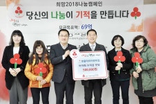 한울타리어린이집, 바자회 수입 기부