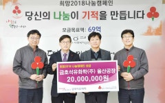 금호석유화학㈜ 울산고무공장, 이웃사랑 성금