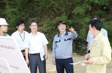 김진규 남구청장, 옥동 우수저류시설 공사 현장 점검