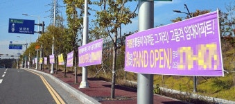 남창로 불법현수막 몸살