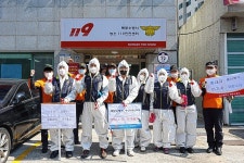 북부소방서 농소119안전센터, 코로나-19 확산 증가에 따른 자율방역단 활동 실시