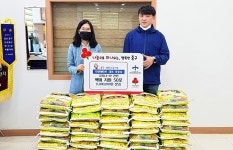 울산 자연애마트 옥종성 대표, 복산2동에 백미 50포 전달