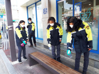 울산 북부소방서 매곡119안전센터  의용소방대, 코로나19 방역 활동