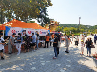 울산동부소방서, 출렁다리 입구서 소방안전 홍보부스 운영