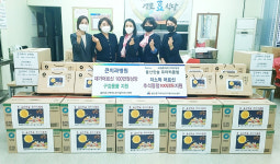 울산한솔로타리클럽·큰치과병원, 재가어르신에게 추석 물품 전달