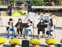 울산 옥서초, 등굣길 버스킹 공연