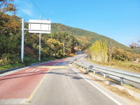 울산 울주군 범서 사연리 도로는 왜 휘어졌을까