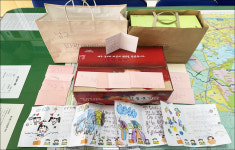 파랑새유치원, 삼산119안전센터에 응원편지·격려품 전달