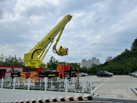 울산중부소방서, 70m 굴절사다리차 활용 수난인명구조훈련 실시