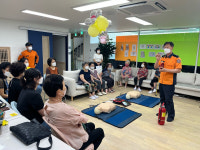 삼산119안전센터, 효사랑재가 노인복지센터 소방안전교육 실시