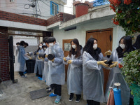 울산 성신고등학교, 독거노인들에 연탄 배달