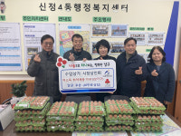 울산 남구 신정4동 수암상가시장상인회, 저소득 취약 계층에 달걀 전달