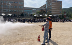 울산 울주소방서, 천상중학교 공공기관 합동 소방훈련 실시