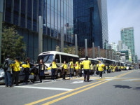 평화 염원하는 노란색 물결의 소리없는 외침