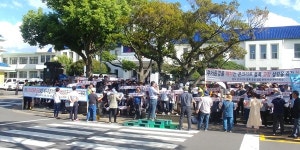 삭발식까지… 함덕 벽돌공장 반발 심화